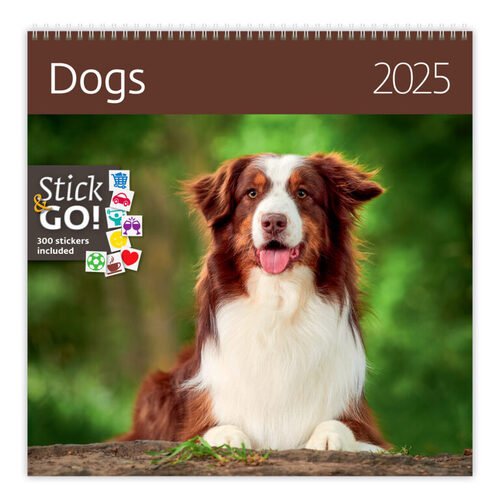 Kalendář nástěnný 2025 - Dogs