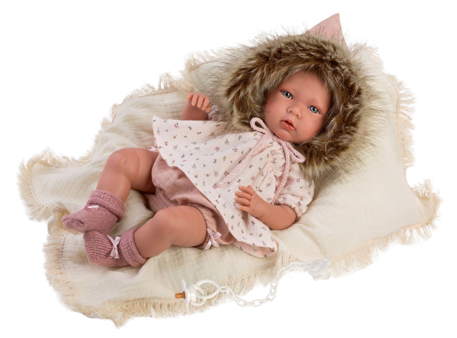 Levně Llorens 74022 NEW BORN - realistická panenka miminko se zvuky a měkkým látkovým tělem - 42 cm