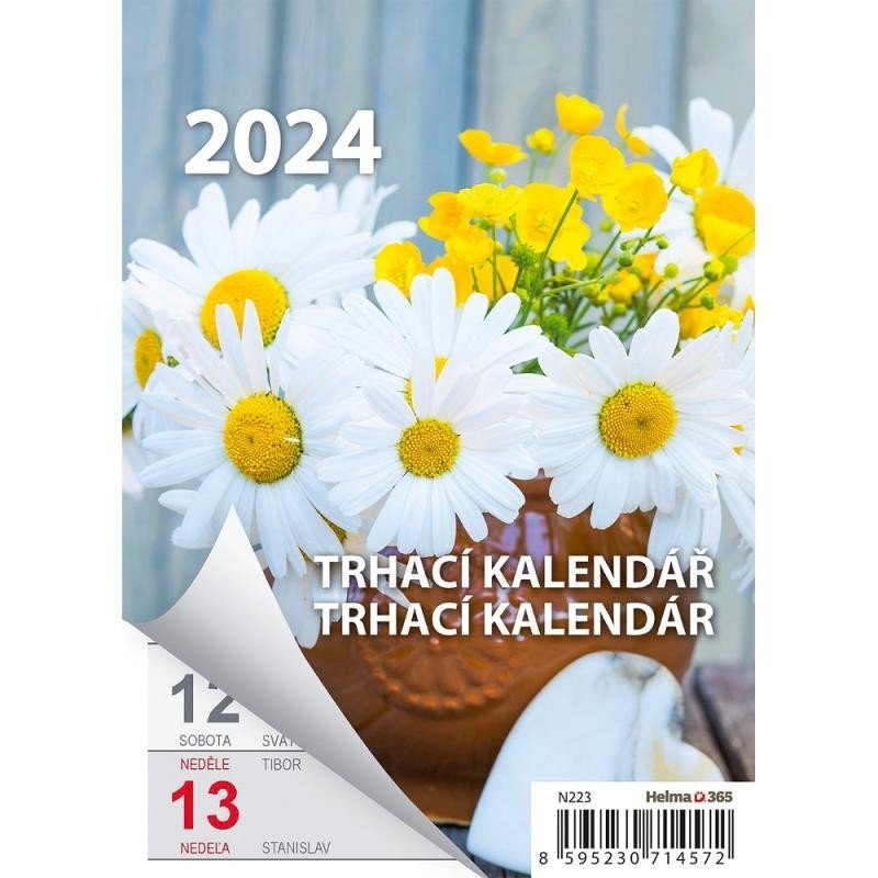 Levně Kalendář nástěnný 2024 - Týdenní trhací kalendář A6, Týždenný trhací kalendár A6