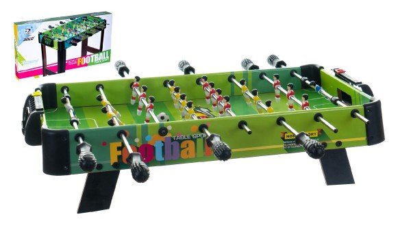 Levně Kopaná/Fotbal společenská hra 71x36cm dřevo kovová táhla s počítadlem v krabici 67x7x36cm