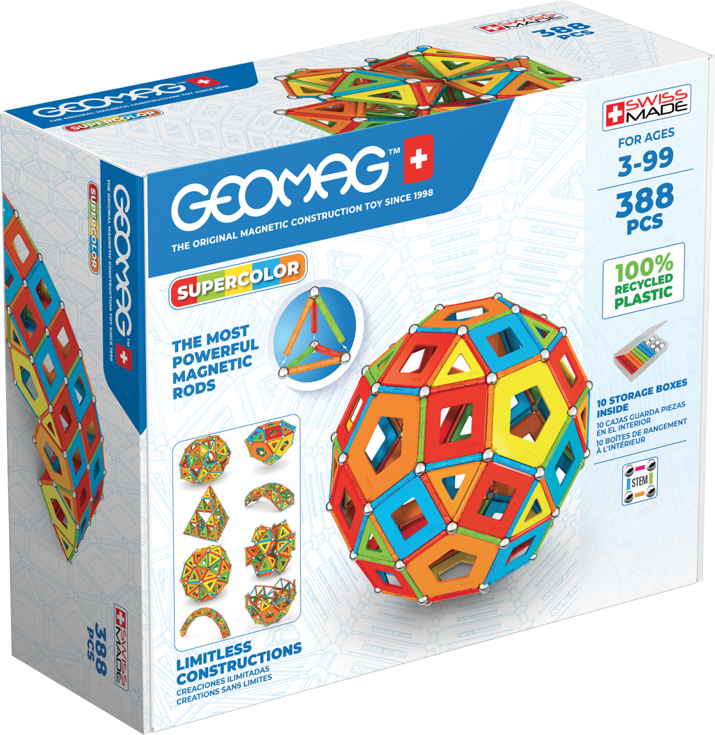 Levně Geomag Supercolor 388 dílků (magnetická stavebnice) - Geomag