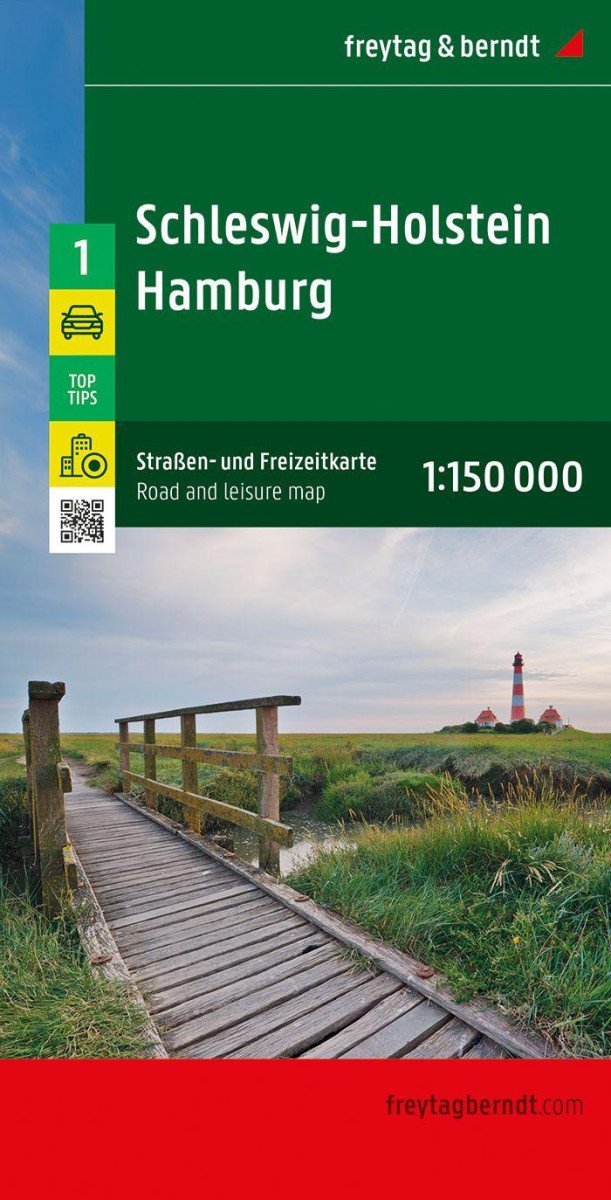 Levně Šlesvicko-Holštýnsko - Hamburk 1:150 000 / mapa ulic a volného času