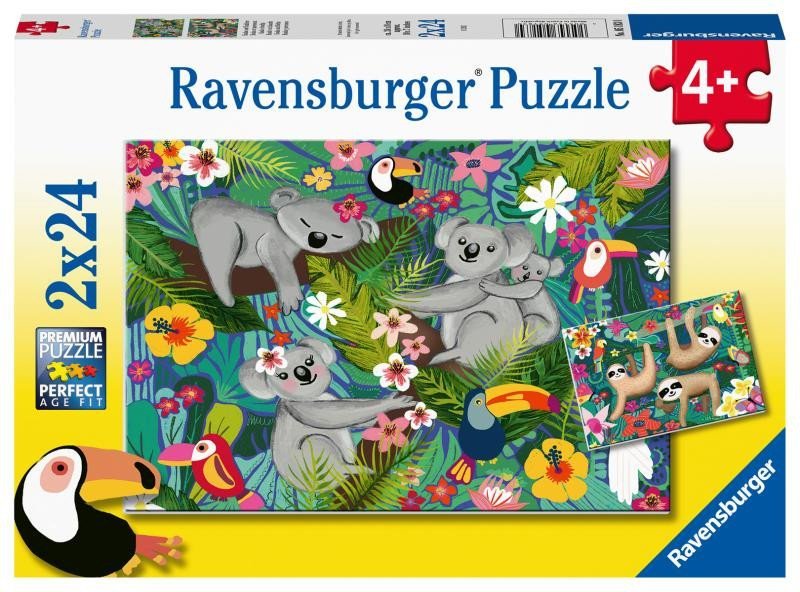 Levně Ravensburger Puzzle - Koaly a lenochodi 2x24 dílků