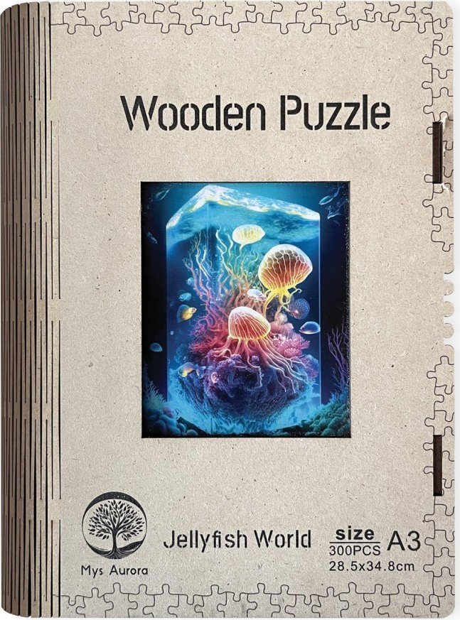 Dřevěné puzzle/Jellyfish World A3 - EPEE