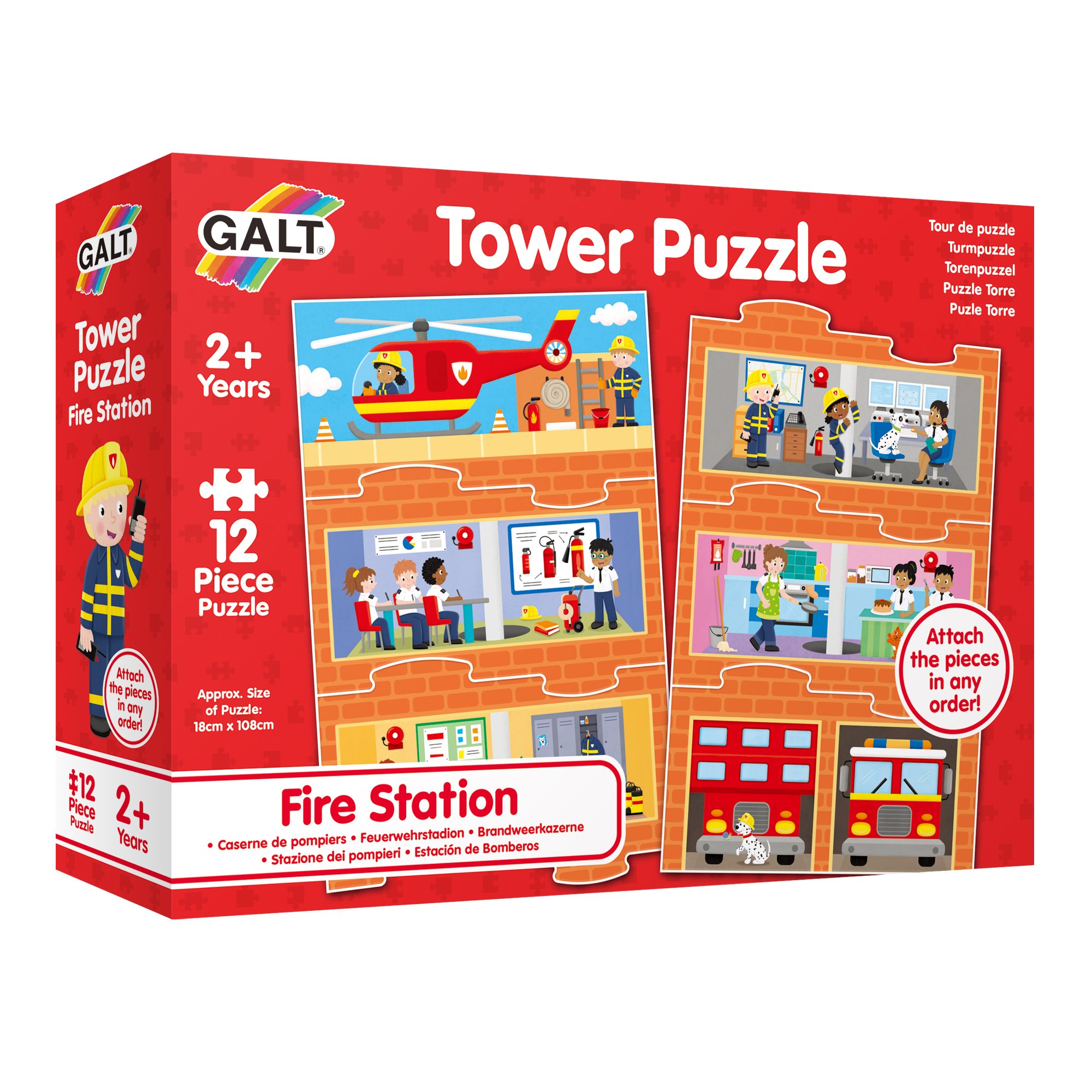 Levně Galt Puzzle věž - Požární stanice