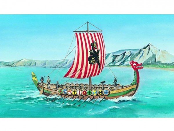Levně Model Viking Vikingská loď DRAKKAR 1:60 20,8x30,3cm v krabici 34x19x5,5cm