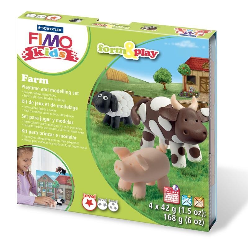 Levně FIMO sada kids Form &amp; Play - Farma