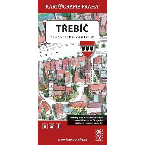 Levně Třebíč - Historické centrum/Kreslený plán města