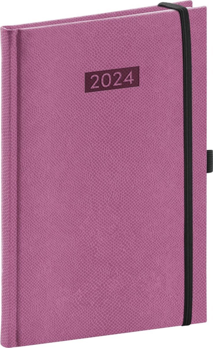 Levně Diář 2024: Diario - růžový, týdenní, 15 × 21 cm