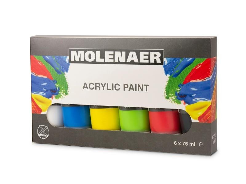 Levně Molenaer Sada akrylových barev 6 x 75 ml