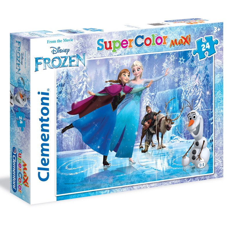 Levně Puzzle Maxi 24,Ledové Království bruslení