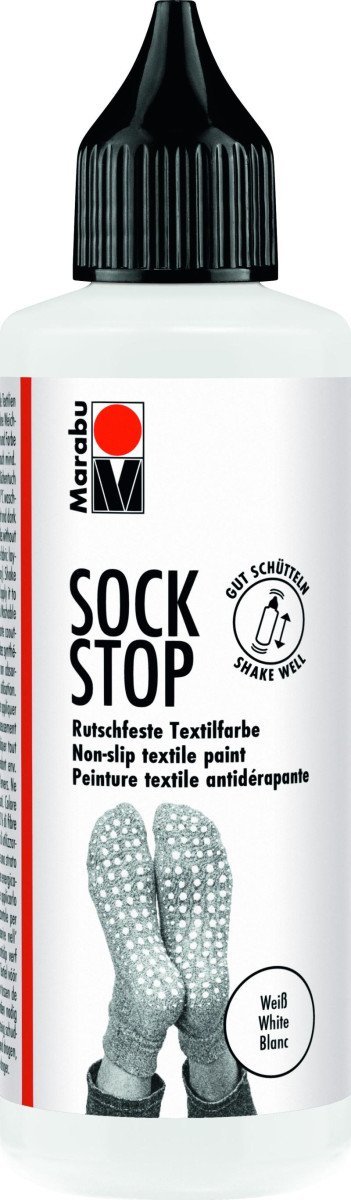 Levně Marabu Sock Stop Protiskluzová barva - bílá 90ml