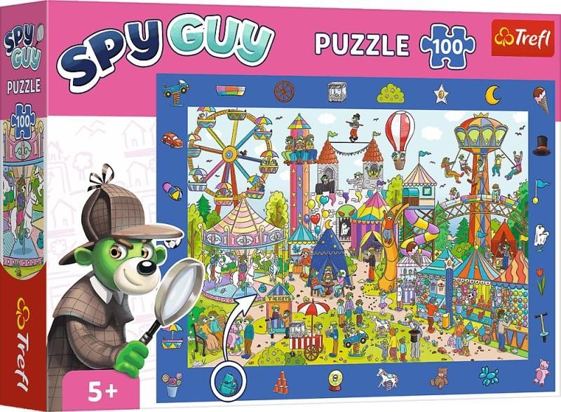 Levně Puzzle s hledáním obrázků Spy Guy: Zábavní park/100 dílků