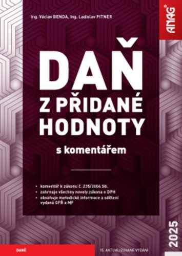 Levně Daň z přidané hodnoty 2025 s komentářem - Václav Benda; Ladislav Pitner