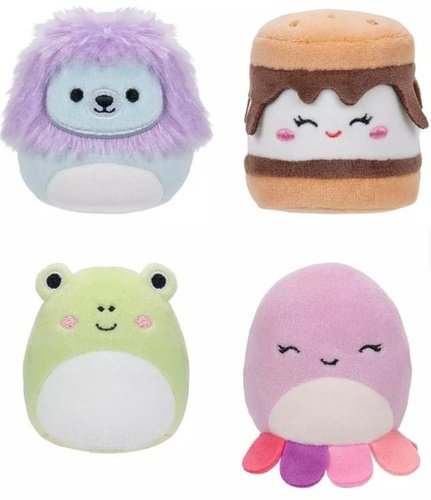 Levně Squishmallows Micromallows 4-Pack Žába, Chobotnice, Lev, S´more 6 cm