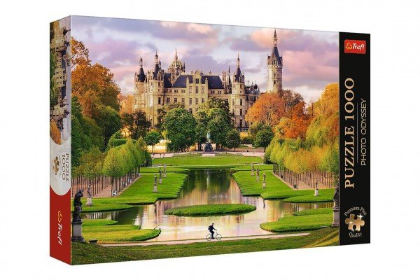 Levně Puzzle Premium Plus - Photo Odyssey: Zámek Schwerin, Německo 1000 dílků 68,3x48cm v krab 40x27cm