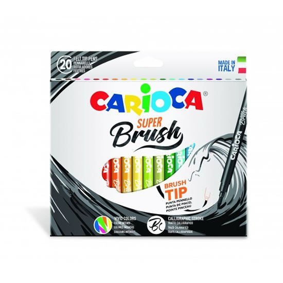 Levně CARIOCA štětcová pera Super Brush 20 ks