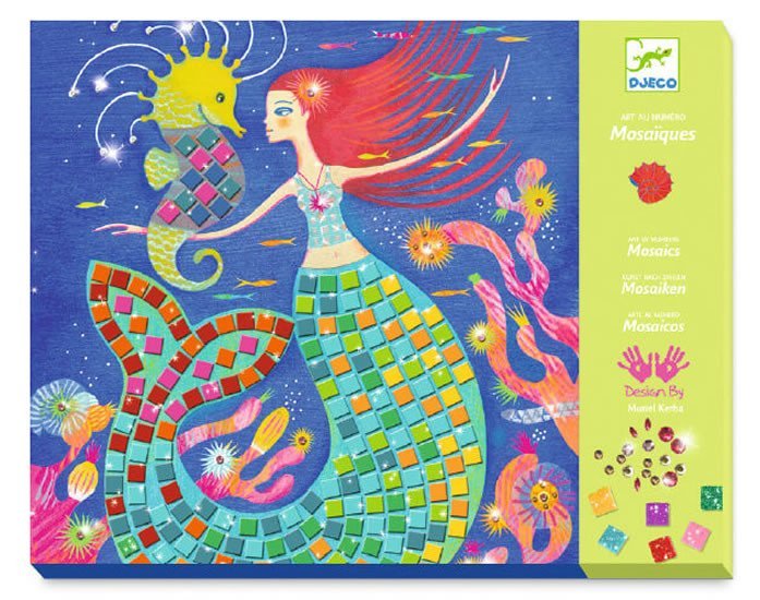 Levně Djeco Mozaikové obrázky s drahokamy - Mořské panny