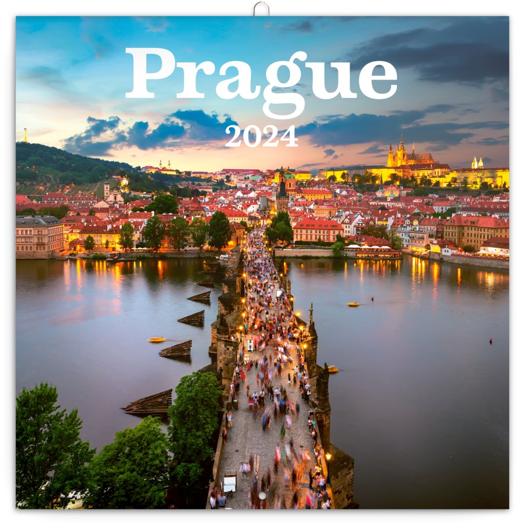 Kalendář 2024 poznámkový: Praha, 30 × 30 cm