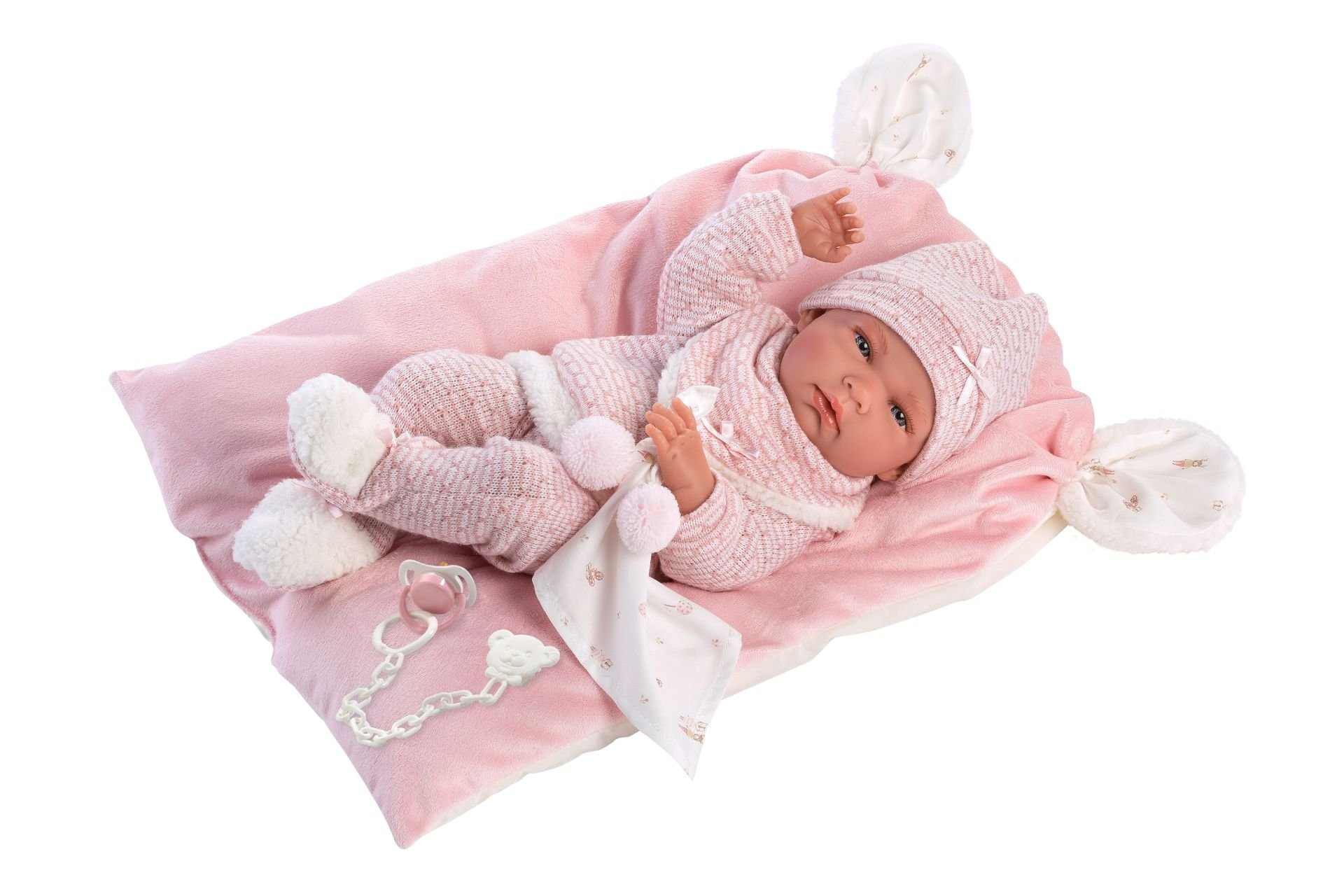 Levně Llorens 73860 NEW BORN HOLČIČKA - realistická panenka miminko s celovinylovým tělem - 40 cm