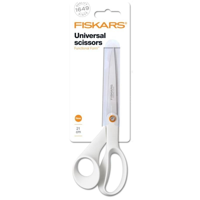 Levně Fiskars Univerzální nůžky Functional Form, 21 cm, bílé