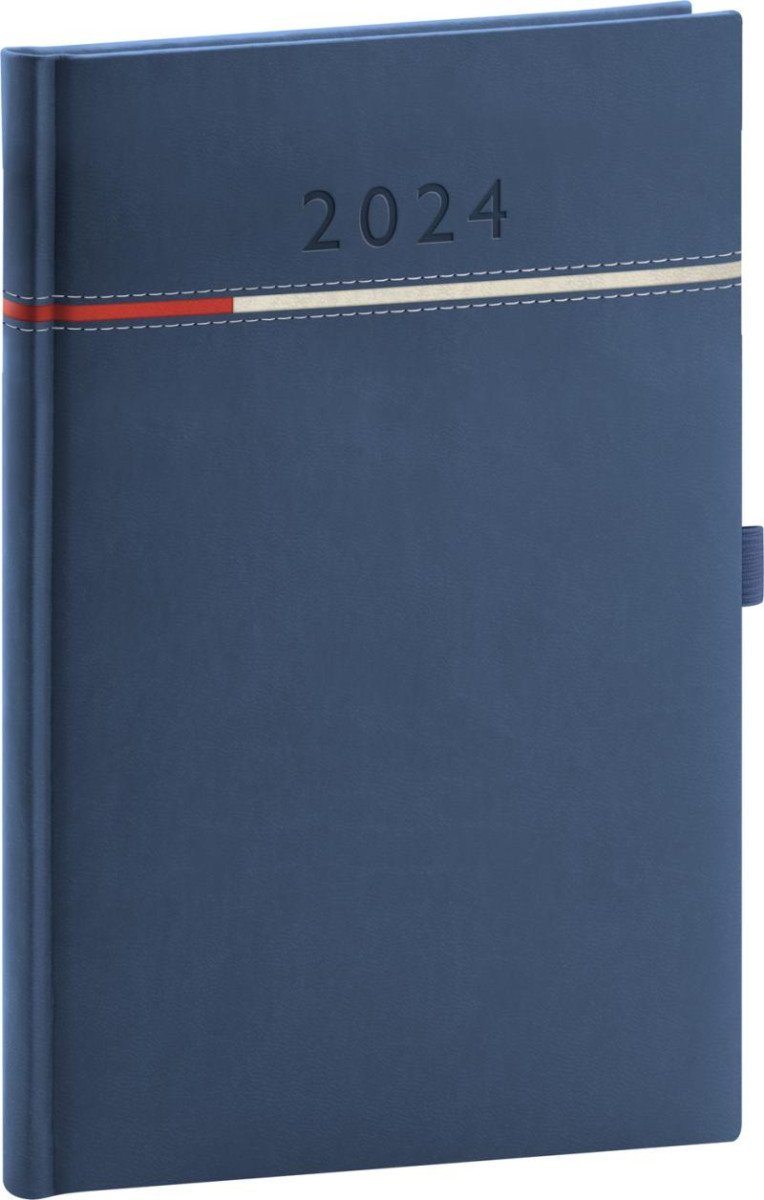 Levně Diář 2024: Tomy - modročervený, týdenní, 15 × 21 cm