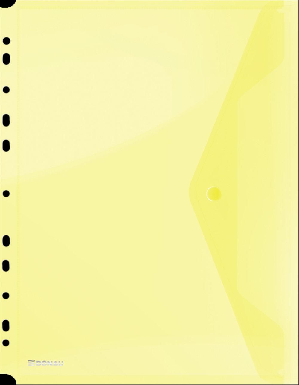 Levně DONAU obálka s drukem průhledná, A4, euroděrování, PP, žlutá - 4ks