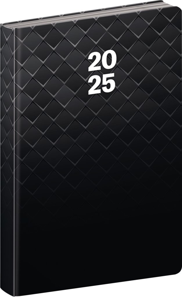 Levně NOTIQUE Denní diář Cambio 2025, černý, 15 x 21 cm