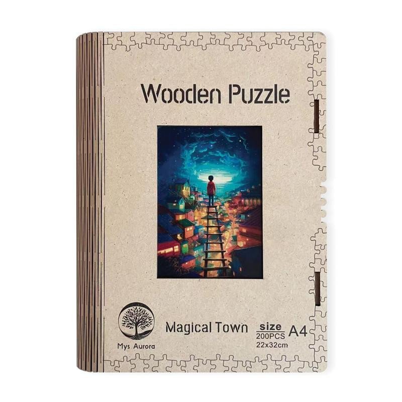 Levně Dřevěné puzzle/Magické město A4 - EPEE