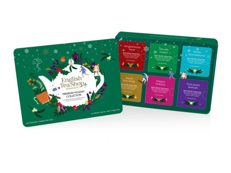 Levně English Tea Shop Čaj Premium Holiday Collection bio zelená 54 g, 36 ks