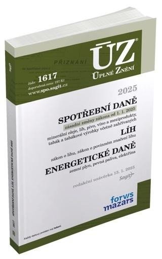 Levně ÚZ 1617 Spotřební daně, líh, paliva a maziva, energetické daně, 2025