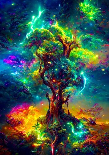 Levně Puzzle Kosmický strom života 1000 dílků