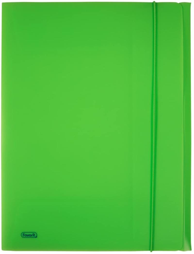 Spisové desky s gumičkou A4 lepenka - zelené