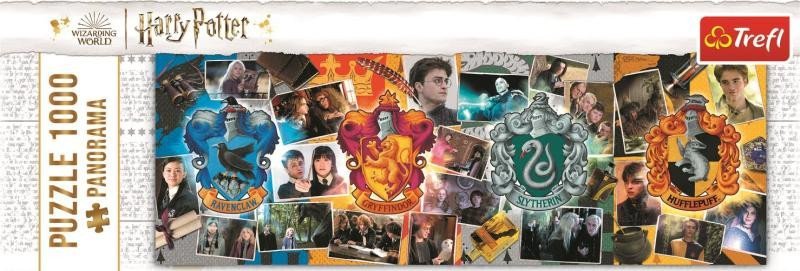 Levně Puzzle Harry Potter - Čtyři bradavické koleje 1000 dílků Panoramatické