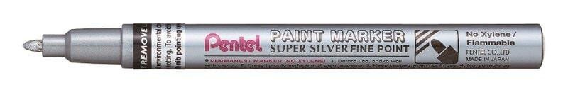 Levně Popisovač Pentel Paint Marker MSP10 lakový - stříbrný 1-2 mm