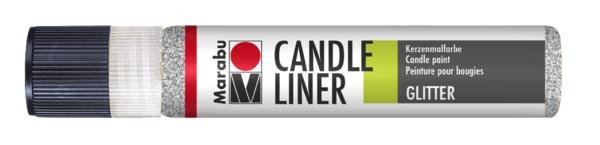 Levně Marabu Candle Liner na svíčky - glitrový stříbrný 25 ml