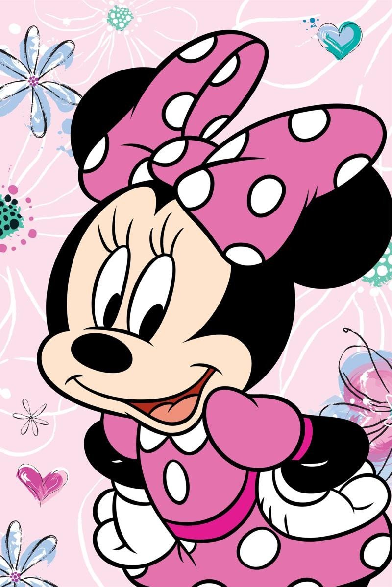 Levně Mikroflanelová deka - Minnie &quot;Flowers&quot;