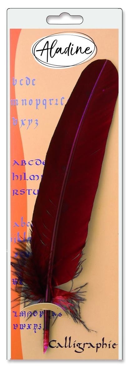 Levně Pero na krasopis a kaligrafii Aladine - Husí brk červený