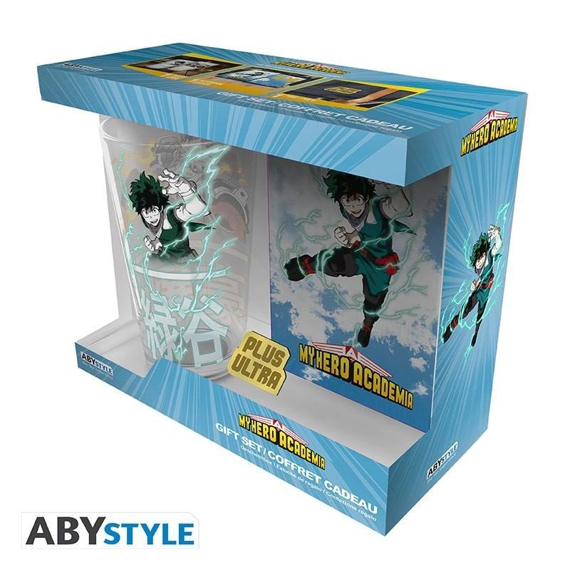 Levně My Hero Academia Dárkový set (Sklenice, Odznáček, Zápisník A6)