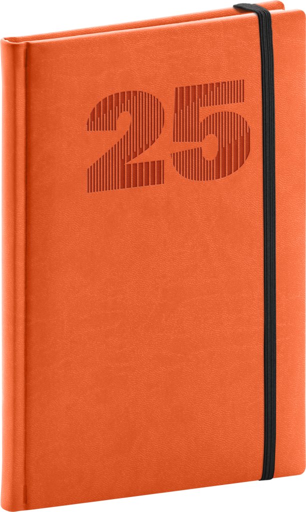 Levně Týdenní diář Vivella Top 2025, oranžový, 15 × 21 cm
