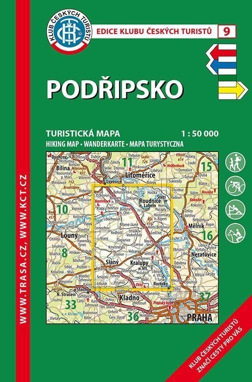 Levně KČT 9 Podřipsko 1:50 000 Turistická mapa, 6. vydání