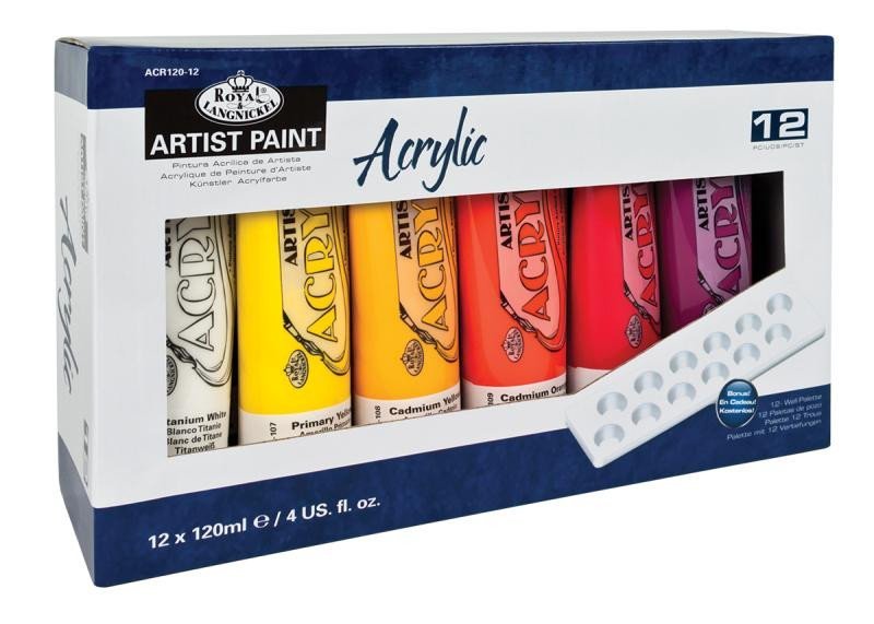 Akrylové barvy Royal &amp; Langnicke ARTIST 12x120 ml