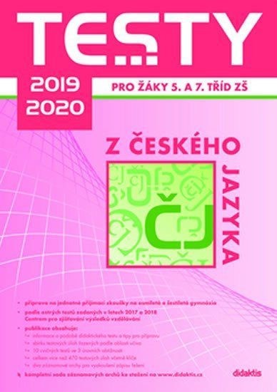 Levně Testy 2019-2020 z českého jazyka pro žáky 5. a 7. tříd ZŠ