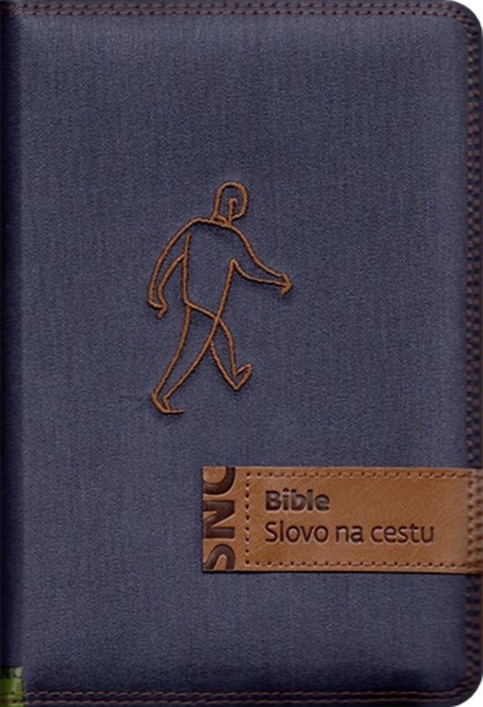 Levně Bible Slovo na cestu s poznámkami (modré džínové plátno)