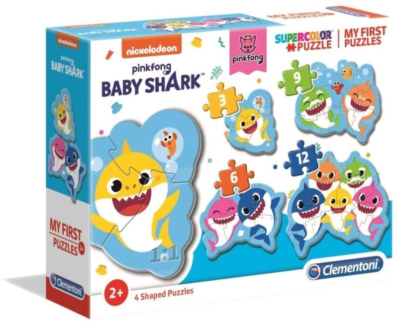 Levně Puzzle Baby Shark 4v1 (3,6,9,12 dílků)