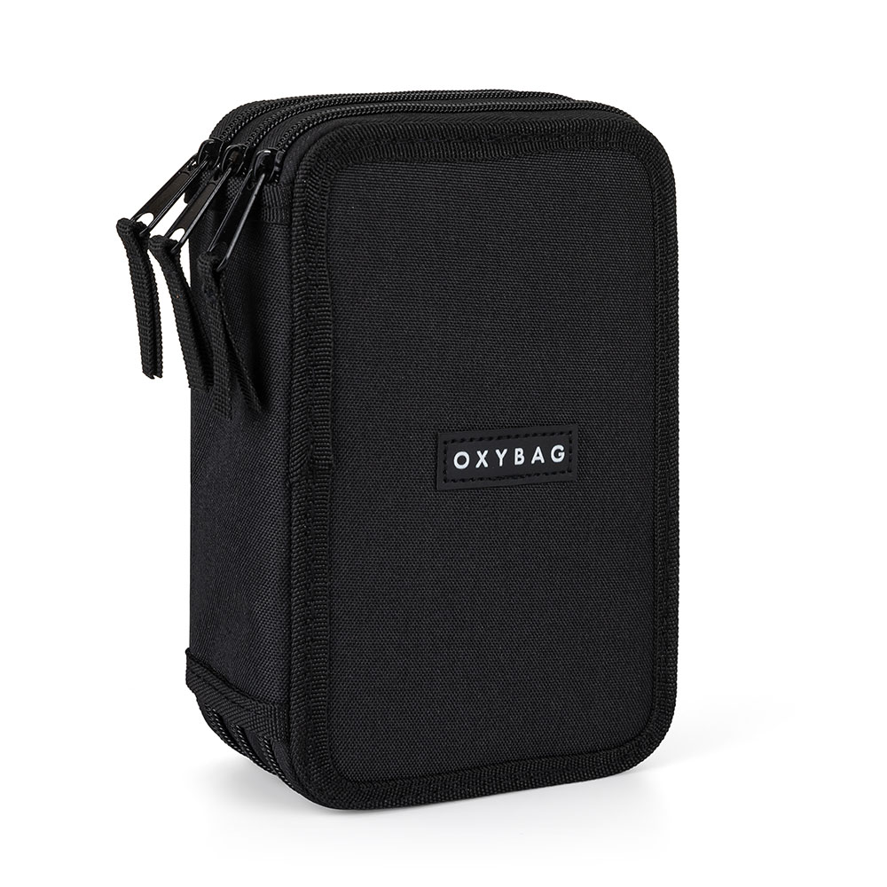 Oxybag Penál 3 patrový - Unicolor Black