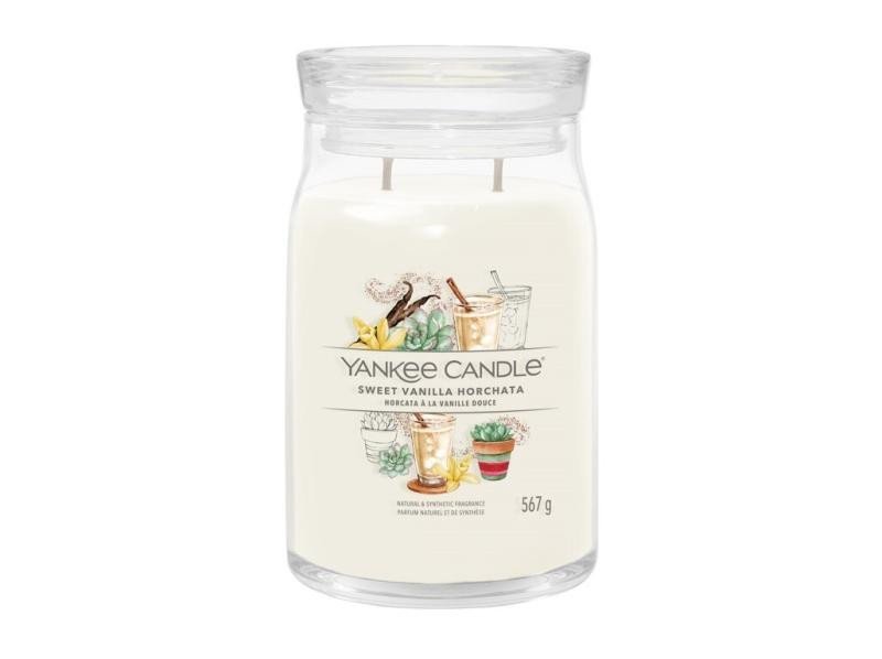 Levně YANKEE CANDLE Sweet Vanilla Horchata svíčka 567g / 2 knoty (Signature velký)