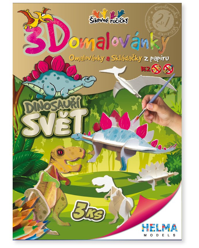 Levně 3D omalovánky Dinosauří svět