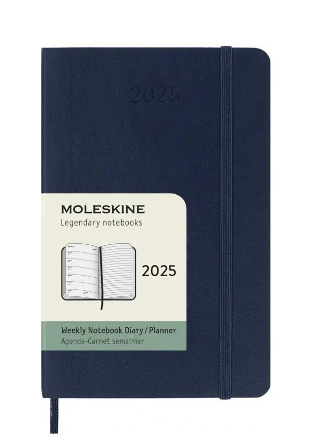 Levně Moleskine Plánovací zápisník 2025 modrý S, měkký