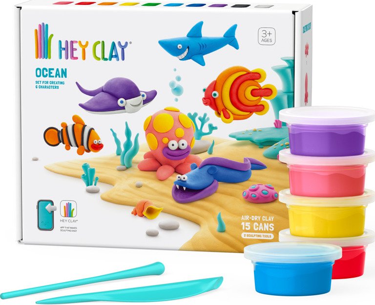 Levně Hey Clay Kreativní sada - Oceán - TM Toys